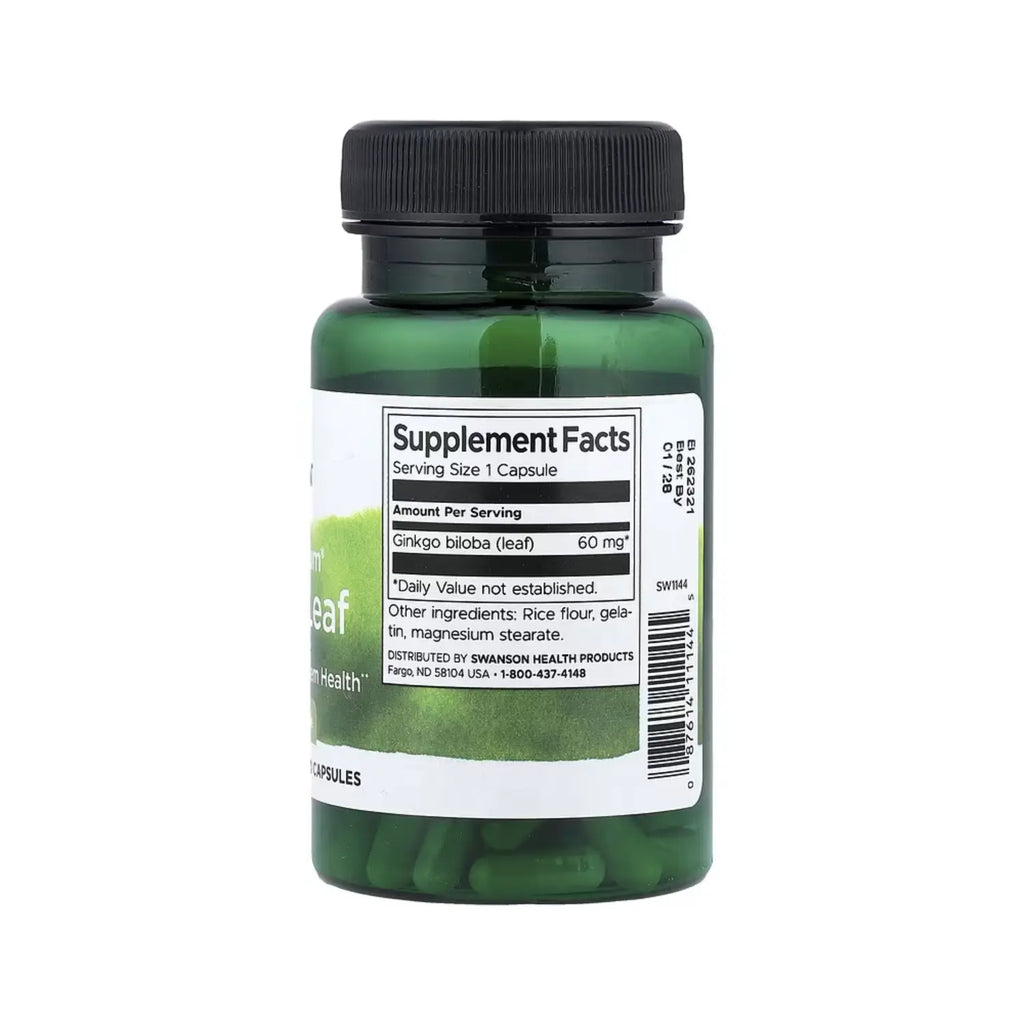SWANSON HOJA DEL GINKGO FULL SPECTRUM 60 MG 120 CAPS SFN