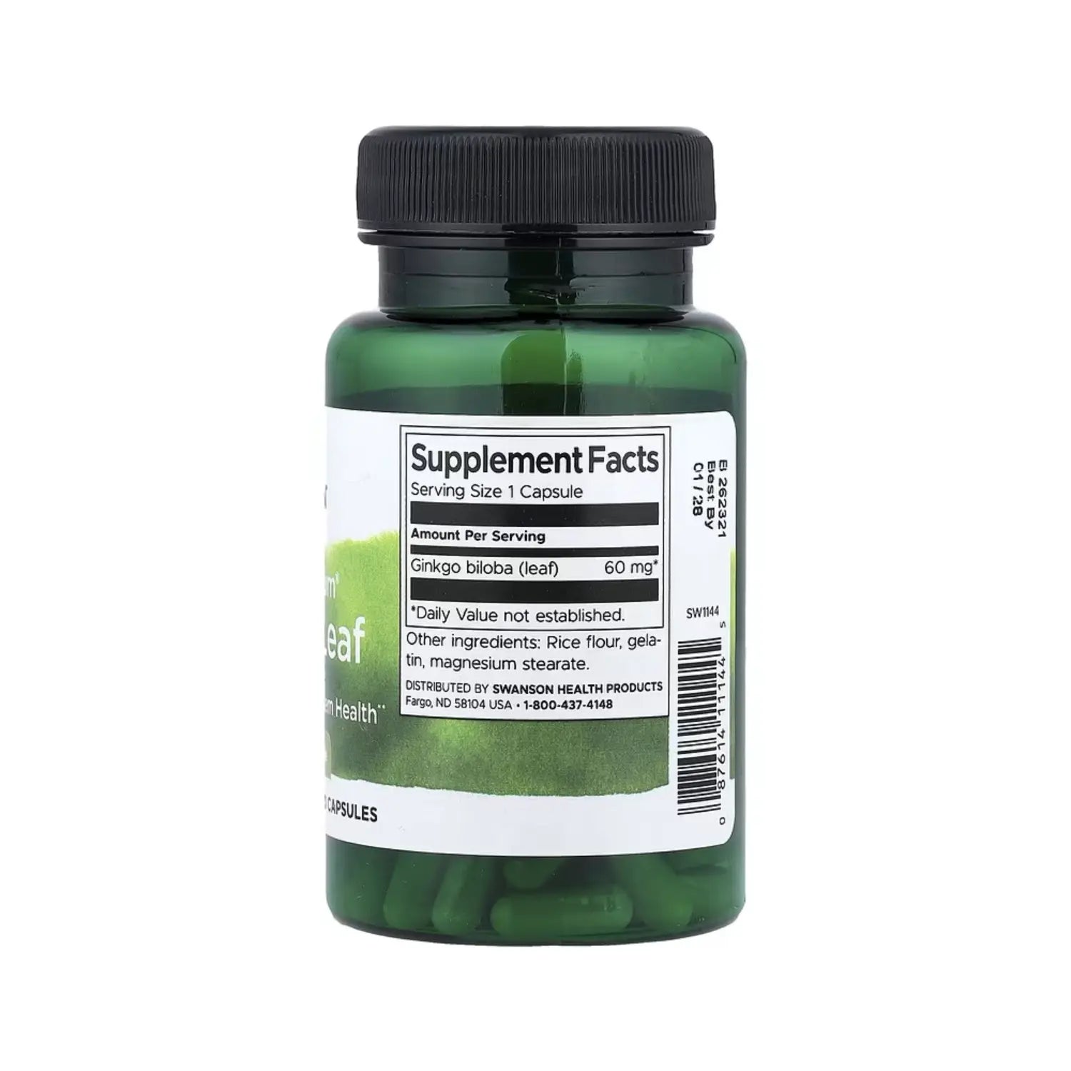 SWANSON HOJA DEL GINKGO FULL SPECTRUM 60 MG 120 CAPS SFN