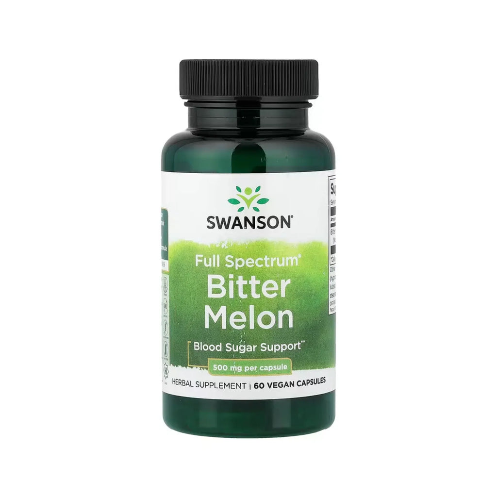 Swanson, Melón Amargo, Apoyo Metabólico Para El Control De La Glucosa En Sangre Y La Digestión. 500 Mg, 60 Cápsulas Veganas
