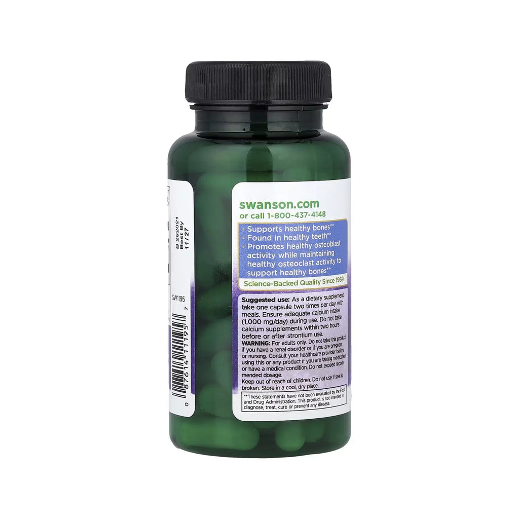 SWANSON CITRATO DE ESTRONCIO 340 MG 60 CÁPSULAS SFN
