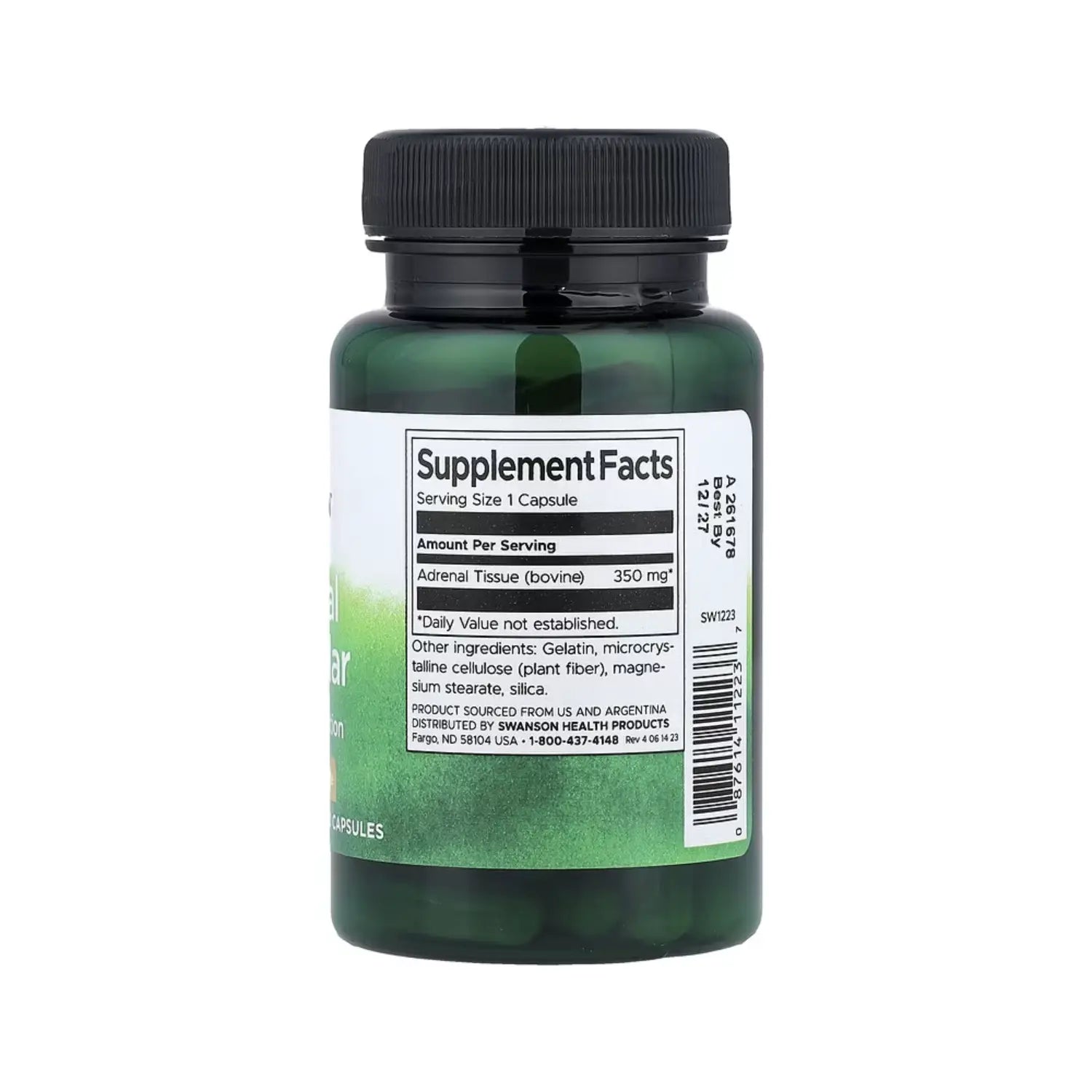 Swanson Glandular suprarrenal 350 mg 60 Caps sfn