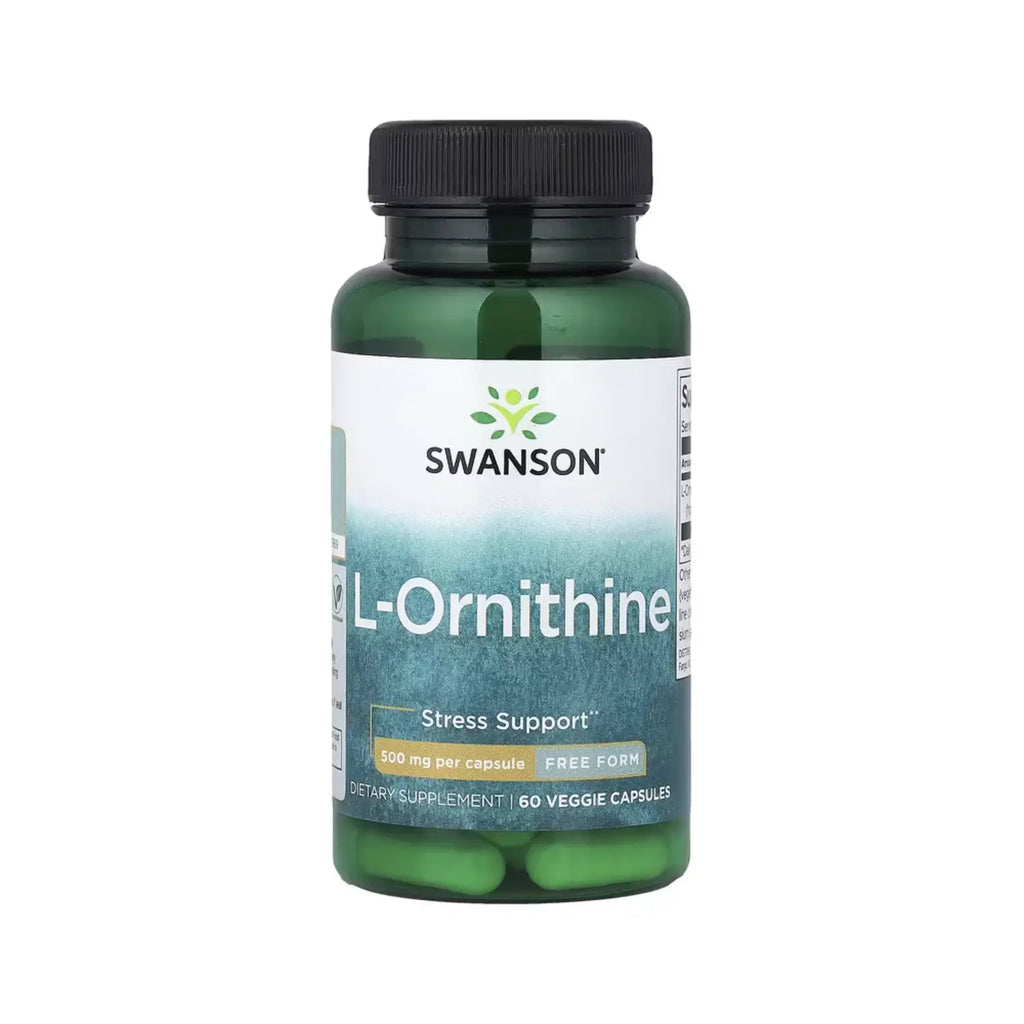 Swanson L-Ornithine - Free Form 500 mg 60 Veg Caps SFN