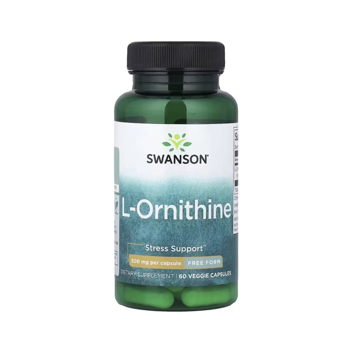 Swanson L-Ornithine - Free Form 500 mg 60 Veg Caps SFN