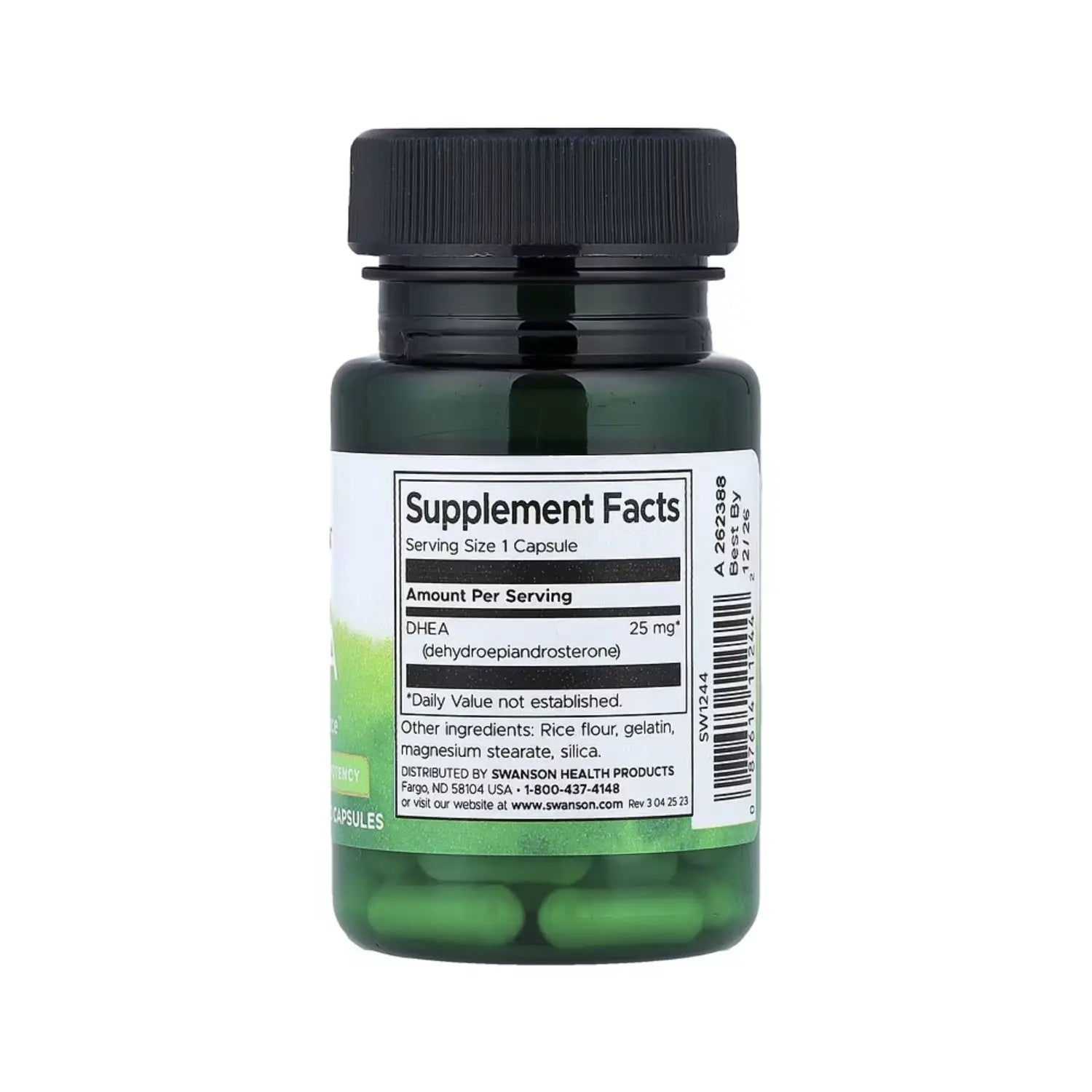 Swanson Dhea 25 Mg Alta Potencia 30 Caps Suplemento Sfn
