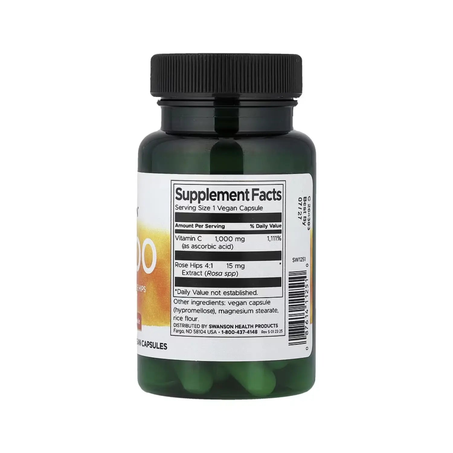 SWANSON VITAMINA C CON ESCARAMUJO 1000 MG 30 CAPS SFN