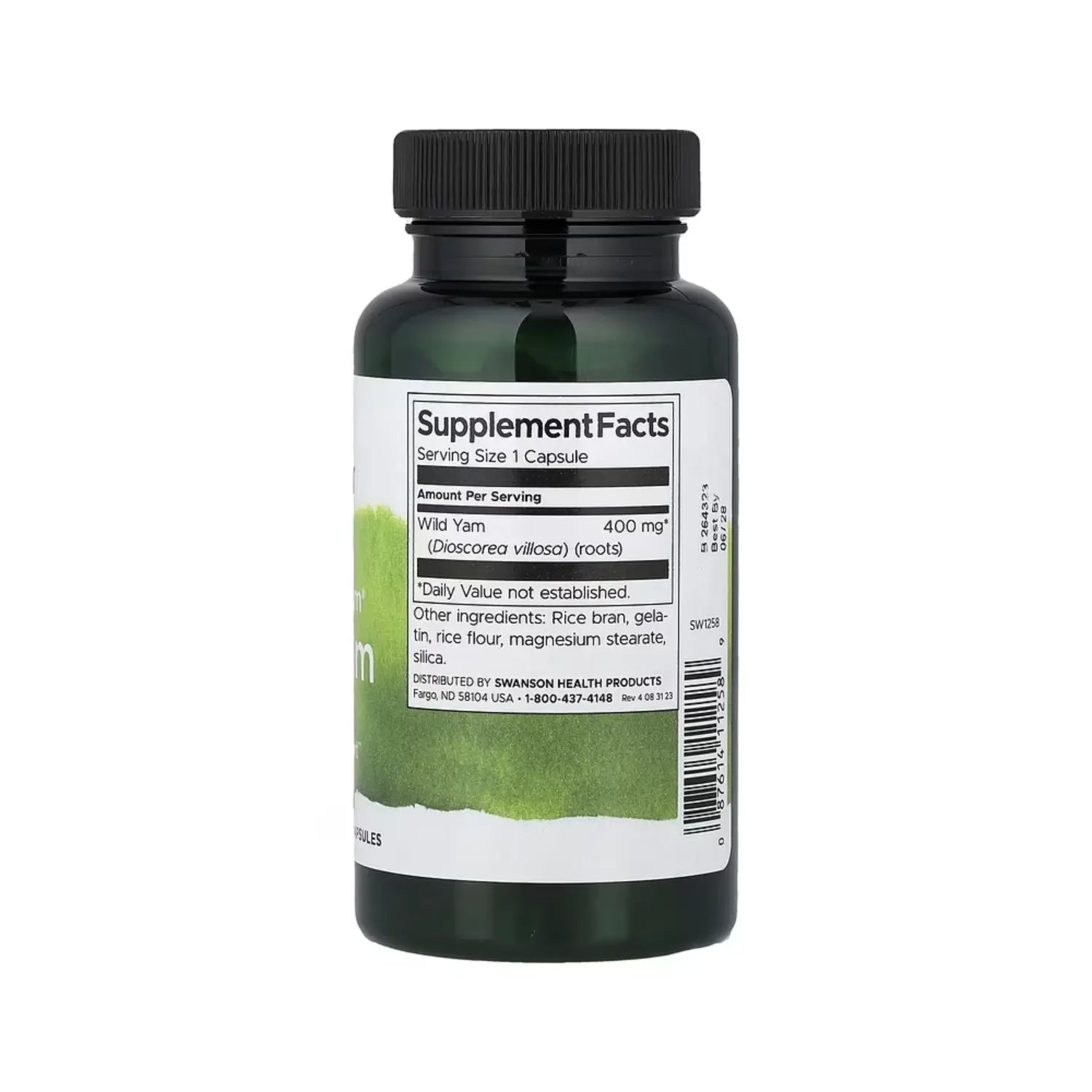 Swanson Premium Full Spectrum Wild Yam 400 mg 60 Caps sfn