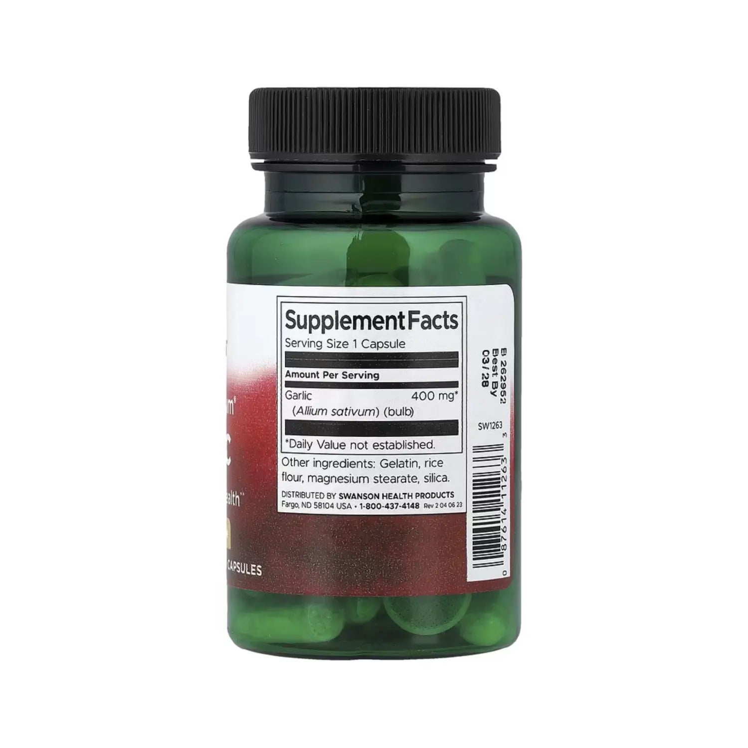 SWANSON ESPECTRO COMPLETO AJO 400MG 60CAPS SFN