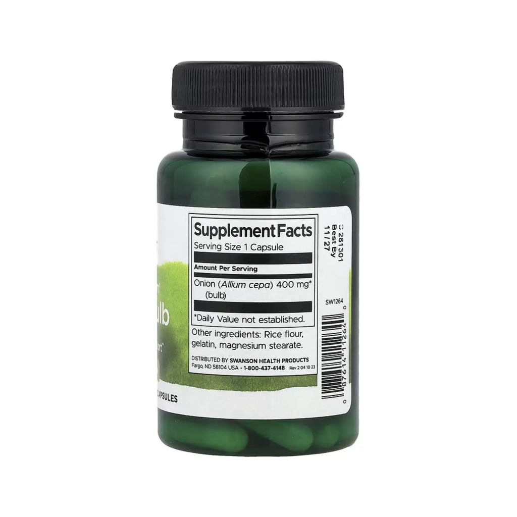 Swanson Bulbo De Cebolla Full Spectrum 400 Mg 60 Caps Sfn