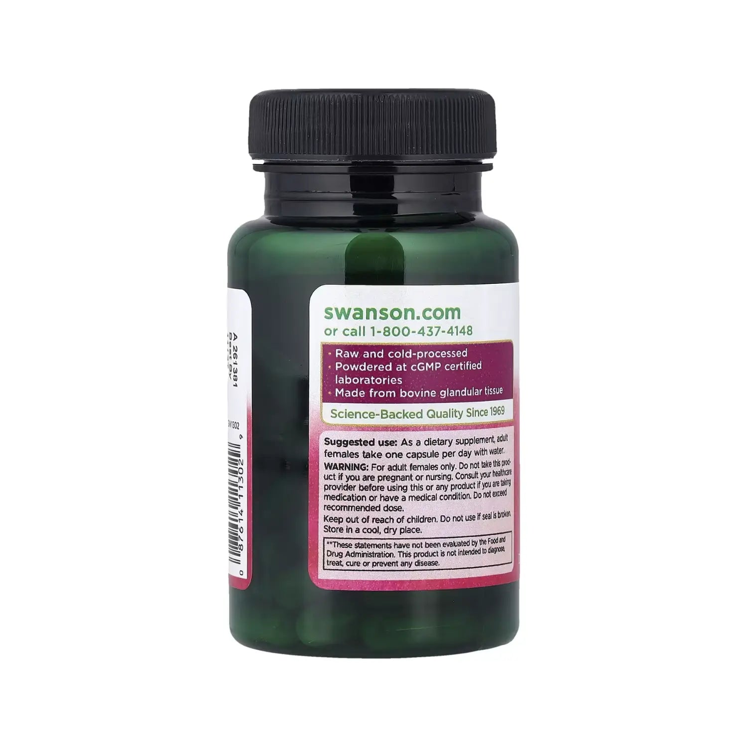 SWANSON GLANDULA OVARICA 250MG NUTRICION GLANDULAR 60CAP SFN
