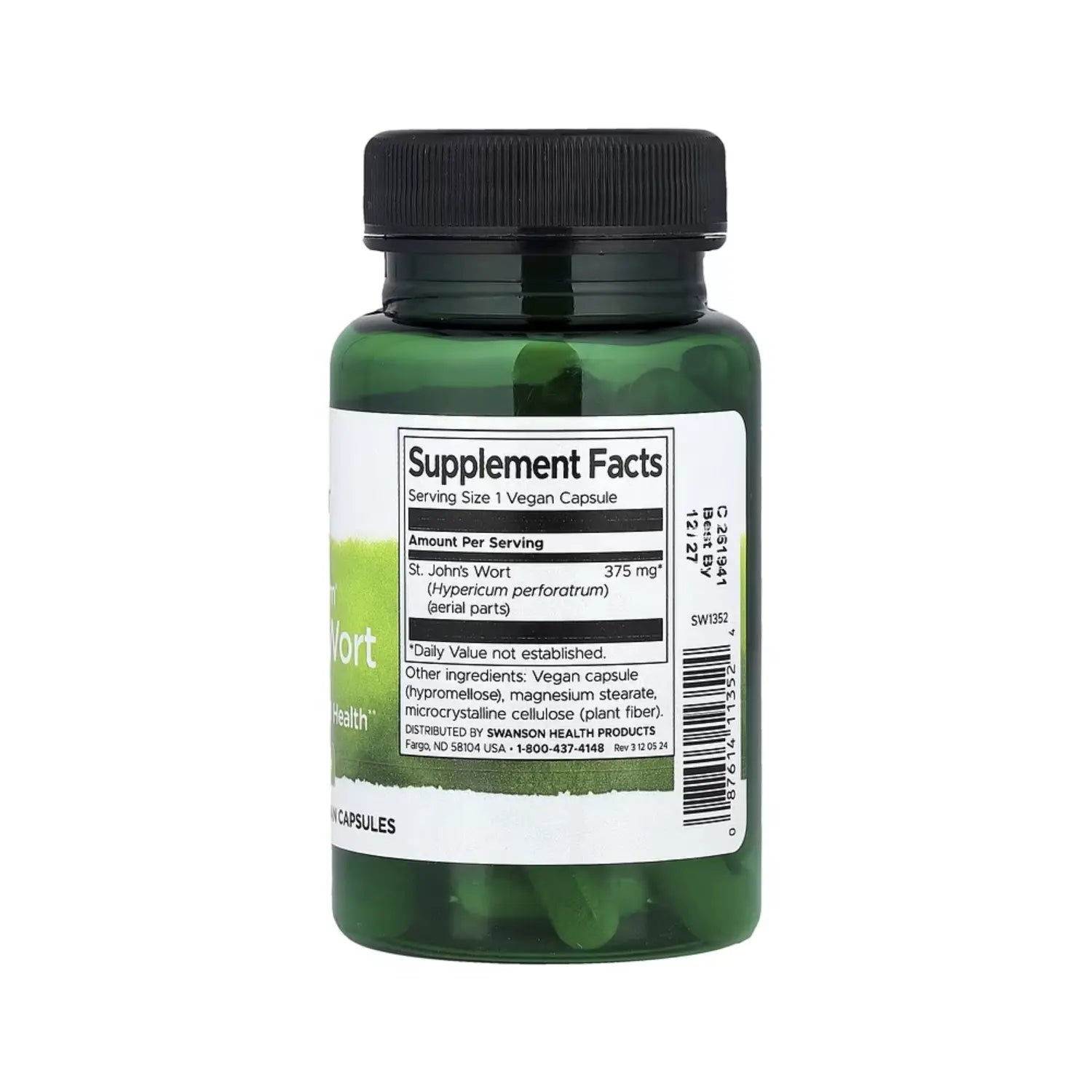 Swanson Hierba De San Juan St. John´s Wort 375 Mg 60 Cap Sfn