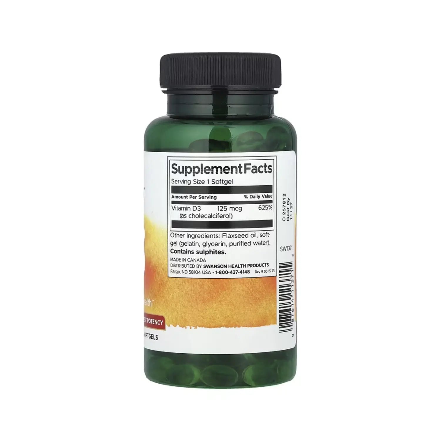 SWANSON VITAMINA D3 5000IU (125MCG) 250 SGEL SFN