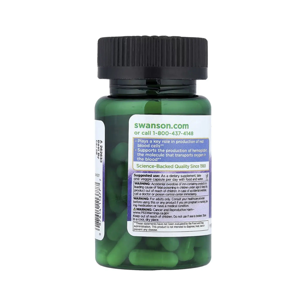 SWANSON IRON CITRATE CITRATO DE HIERRO 25MG 60 VEGCAPS SFN