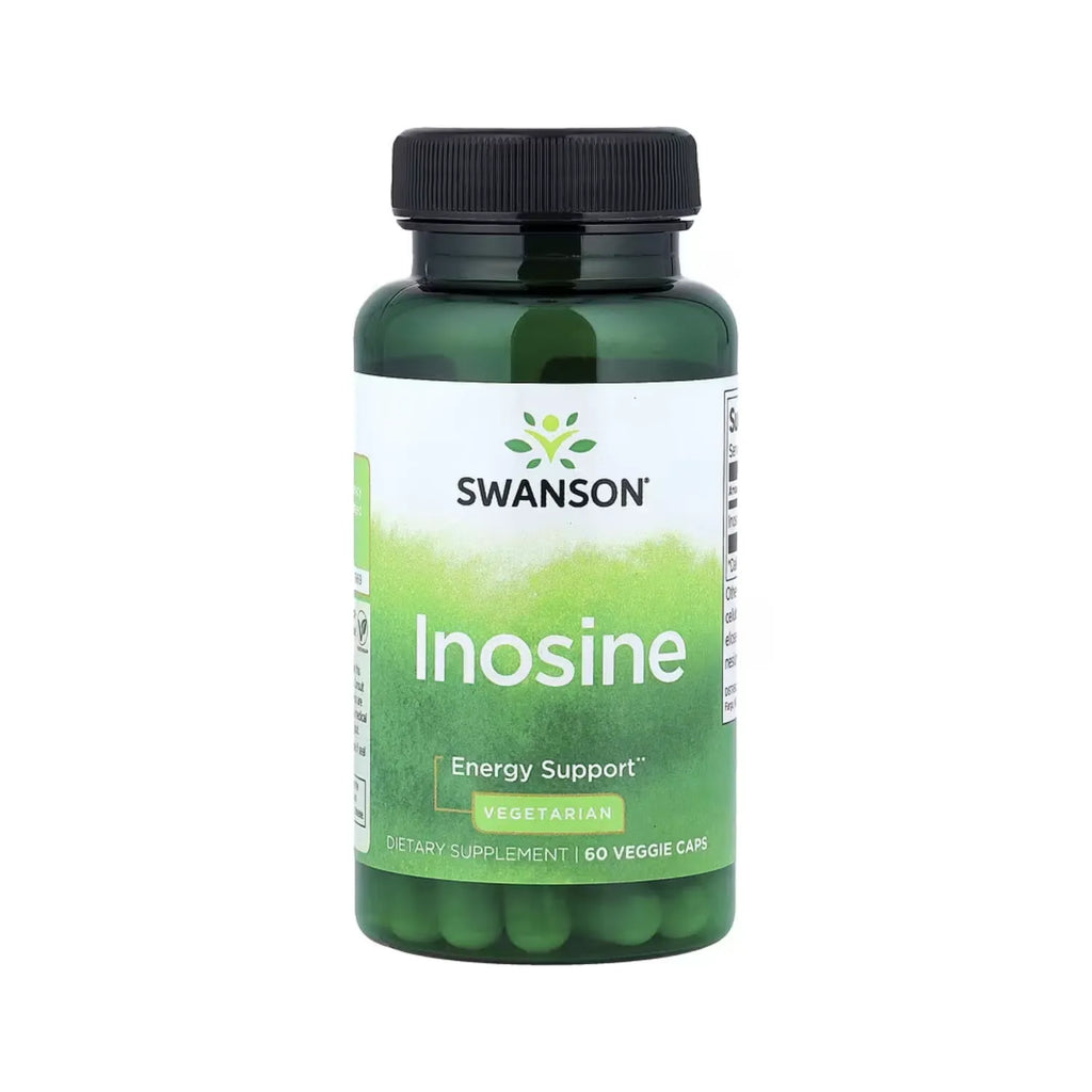 Swanson Inosina, Refuerzo Para La Energía, 60 Cápsulas Vegetales (500 Mg Por Cápsula)