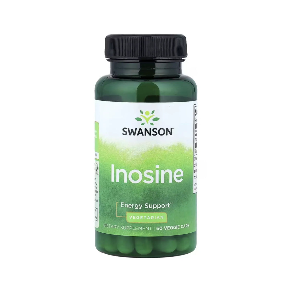 Swanson Inosina, Refuerzo Para La Energía, 60 Cápsulas Vegetales (500 Mg Por Cápsula)