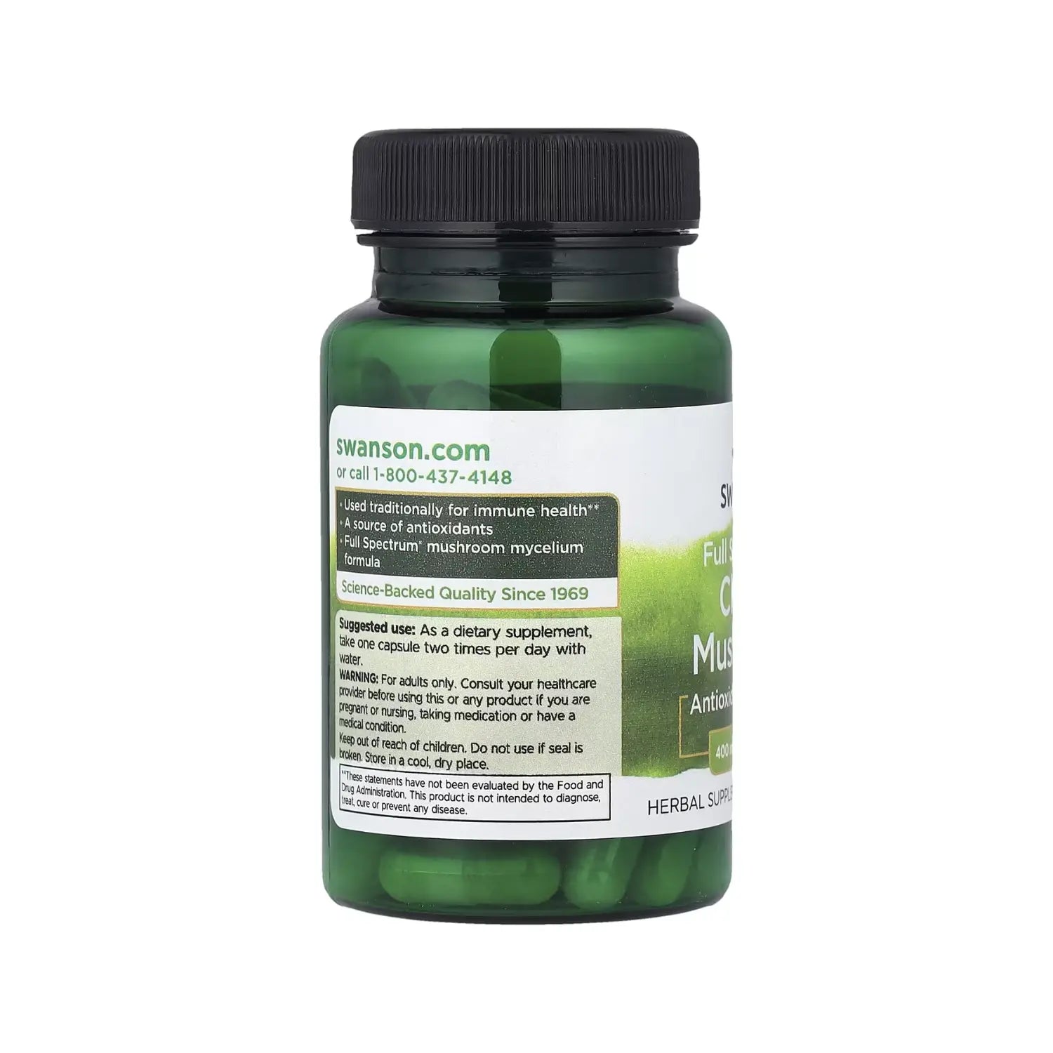 SWANSON HONGO CHAGA ANTIOXIDANTE 400MG 60CAPS SFN