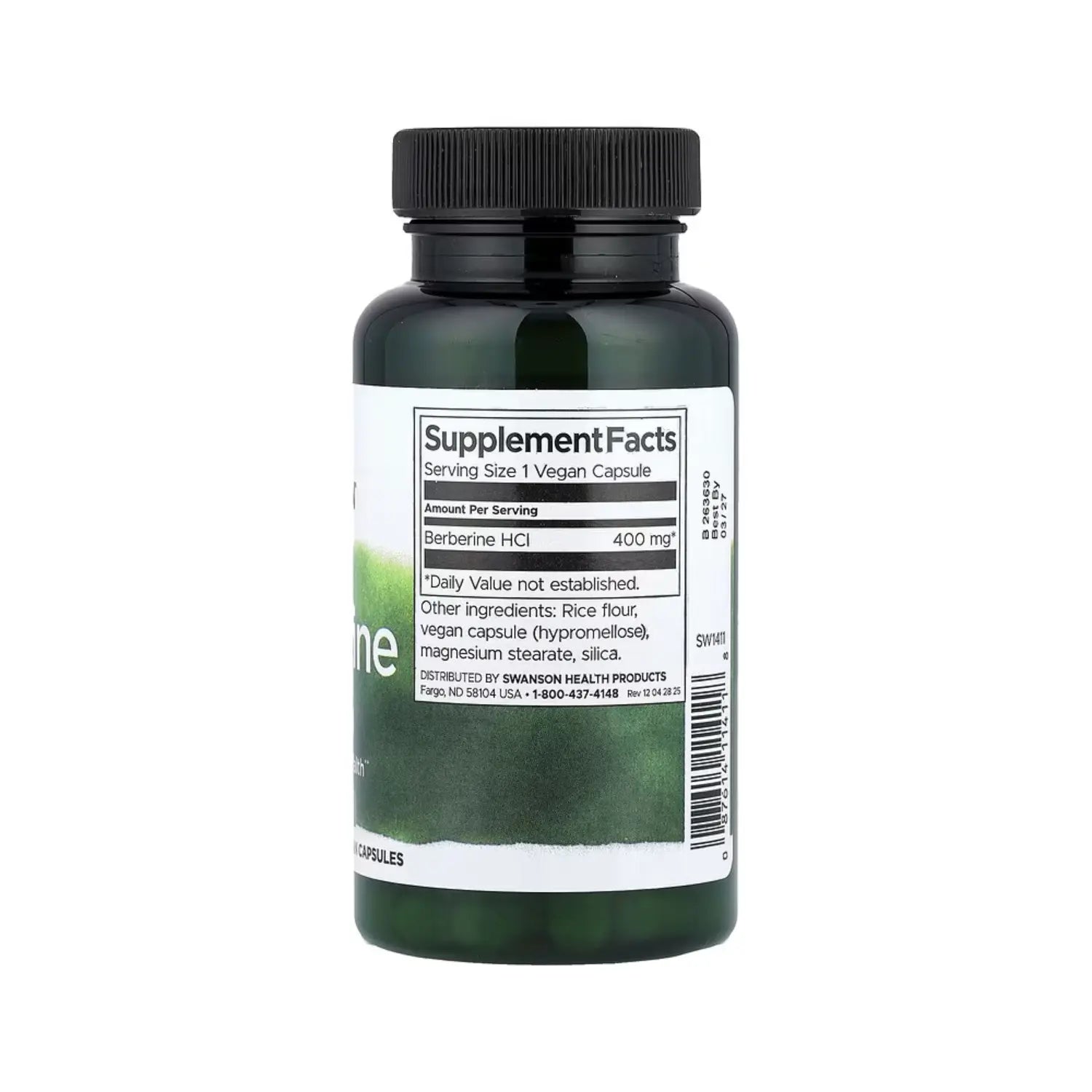 SWANSON BERBERINA 400MG 60 CAPSULAS SALUD CARDIOVASCULAR SFN