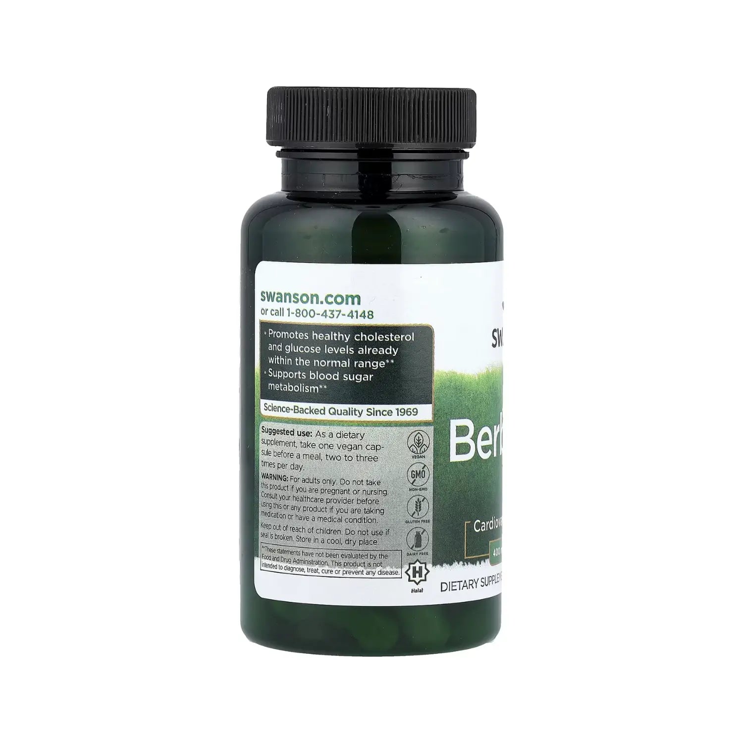 SWANSON BERBERINA 400MG 60 CAPSULAS SALUD CARDIOVASCULAR SFN