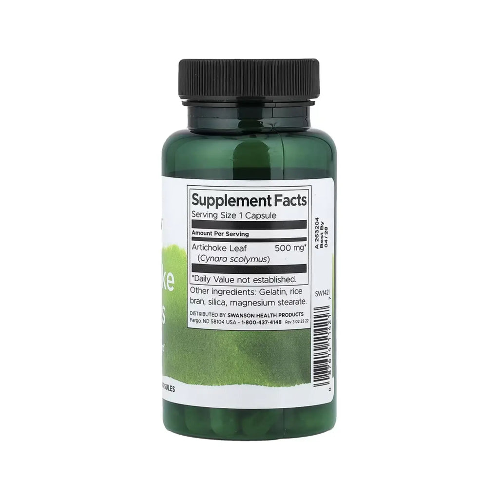 SWANSON HOJAS DE ALCACHOFA 500 MG 60 CAPS SFN