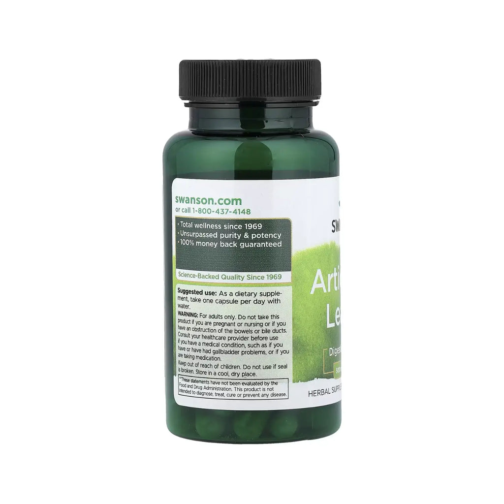 SWANSON HOJAS DE ALCACHOFA 500 MG 60 CAPS SFN