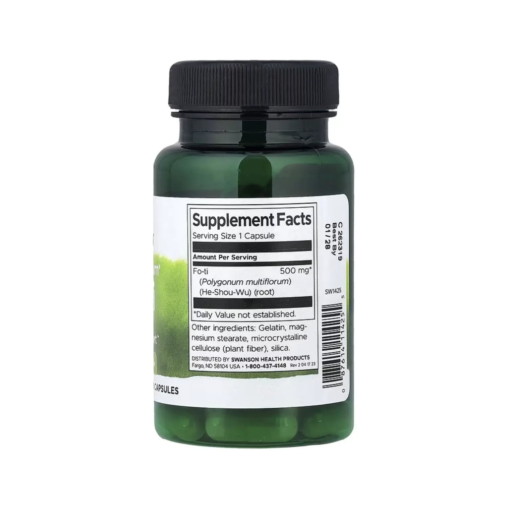 SWANSON FO TI HE SHOU WU FULL SPECTRUM 500MG 60 CAPS SFN