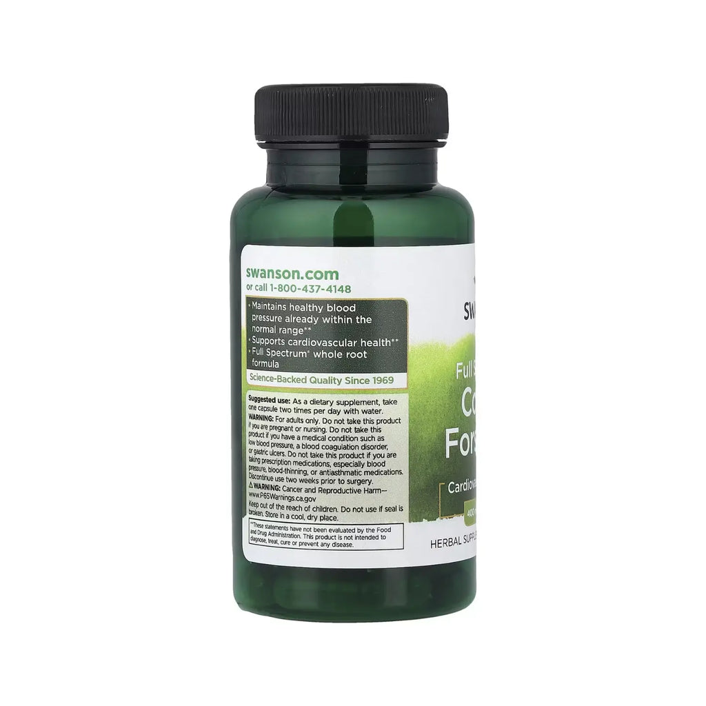 SWANSON COLEUS FORSKOHLII ESPECTRO COMPLETO 400MG 60CAPS SFN