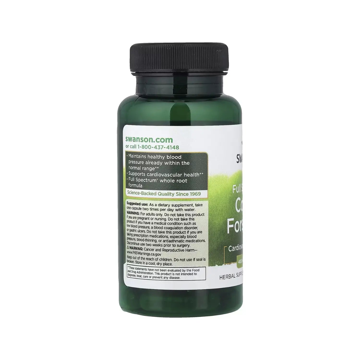 SWANSON COLEUS FORSKOHLII ESPECTRO COMPLETO 400MG 60CAPS SFN