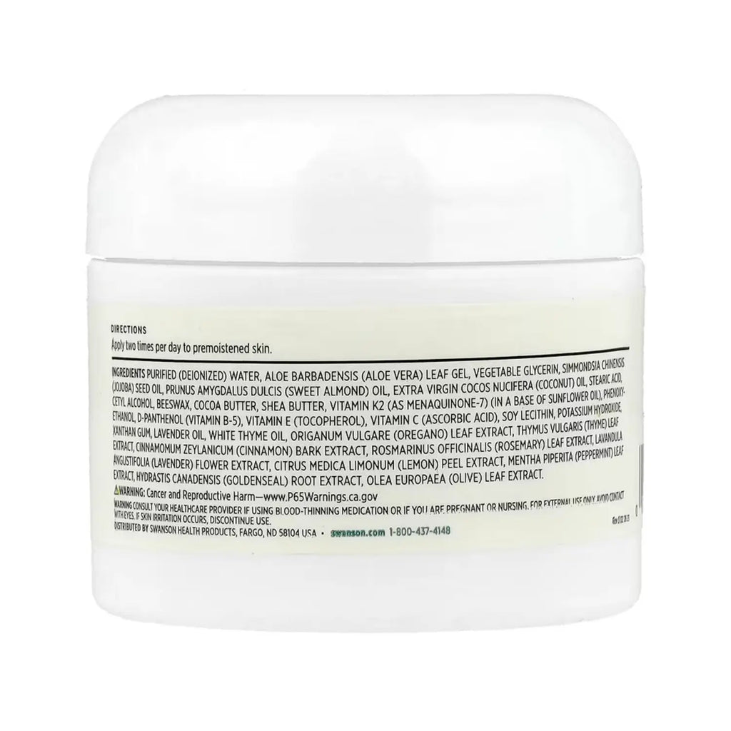 SWANSON CREMA CON VITAMINA K Y MENAQUINONA-7 97% NATURAL SFN