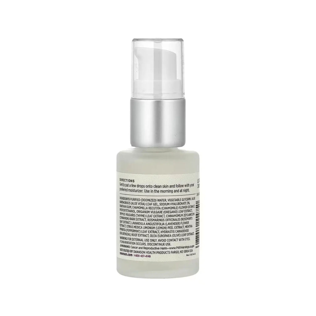Swanson, Sérum con ácido hialurónico, 29,6 ml (1 oz. Líq.) sfn