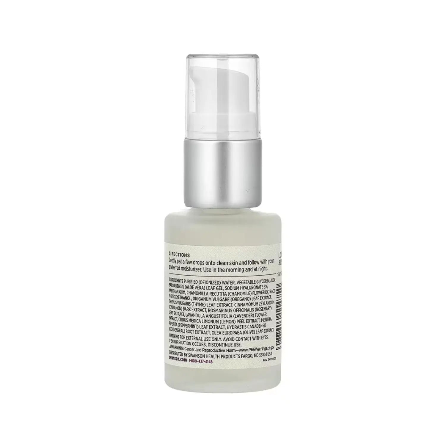 Swanson, Sérum con ácido hialurónico, 29,6 ml (1 oz. Líq.) sfn