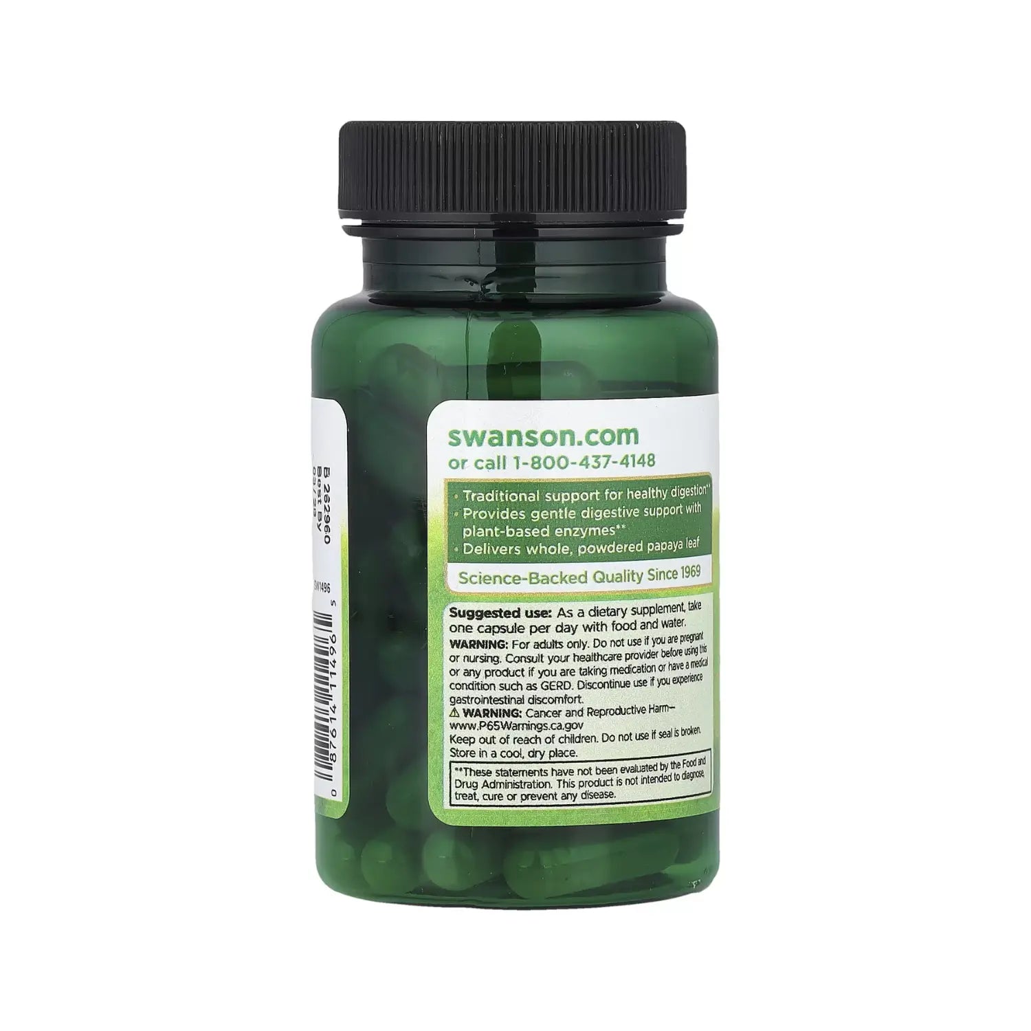 SWANSON HOJA DE PAPAYA FULL SPECTRUM 400 MG 60 CAPS SFN