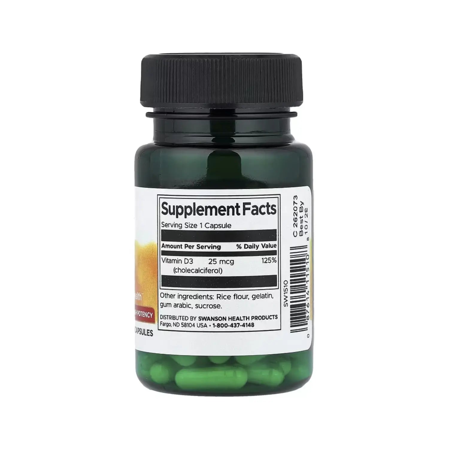 SWANSON VITAMINA D3 - ALTA POTENCIA 1000 IU 60CAPS SFN