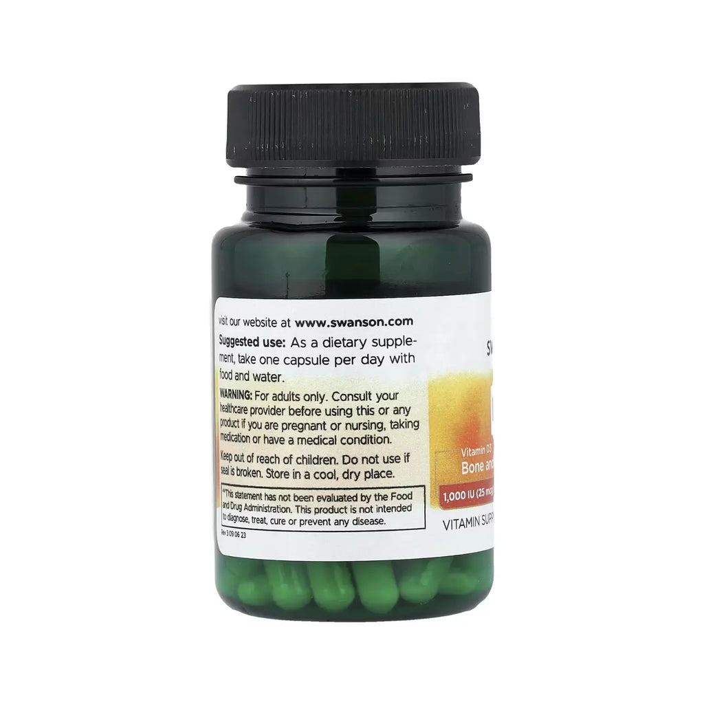 SWANSON VITAMINA D3 - ALTA POTENCIA 1000 IU 60CAPS SFN