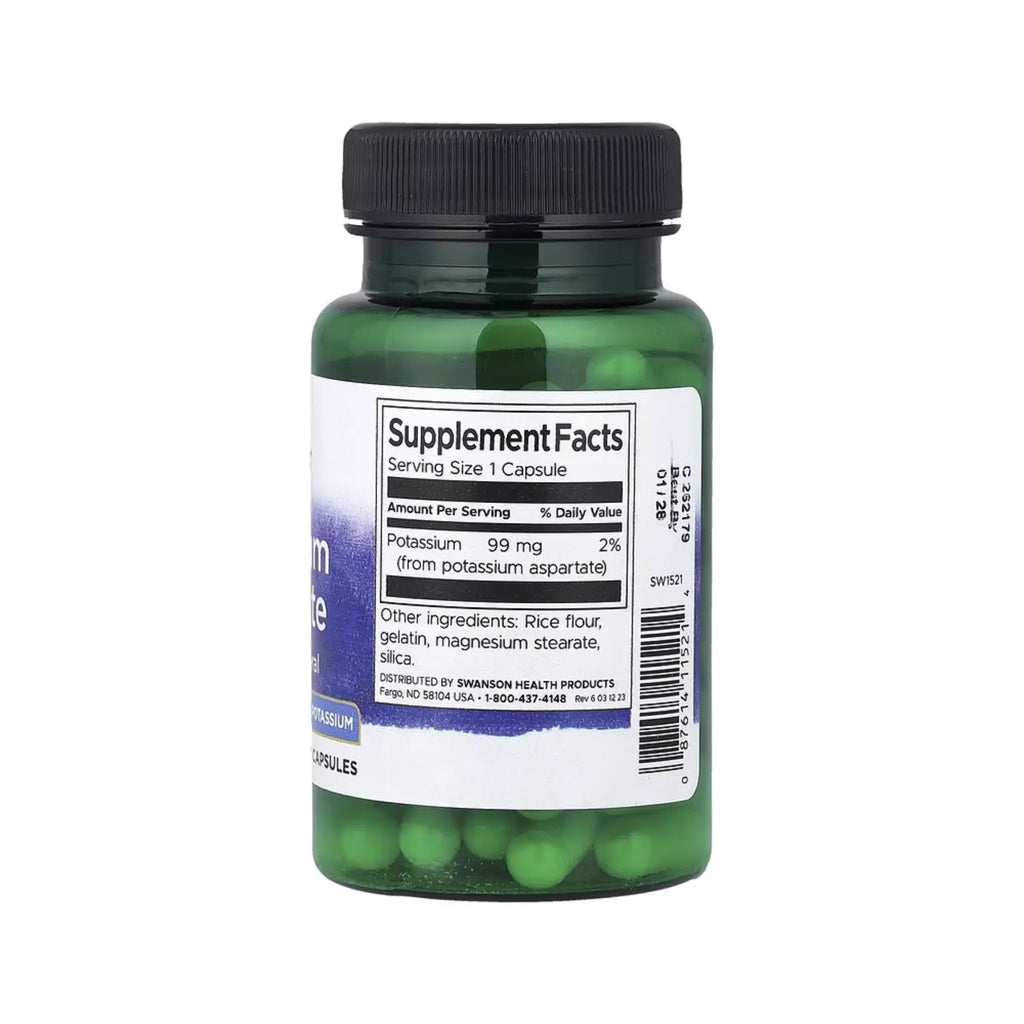 Swanson Aspartato De Potasio Mineral 99 Mg 60 Caps Sfn