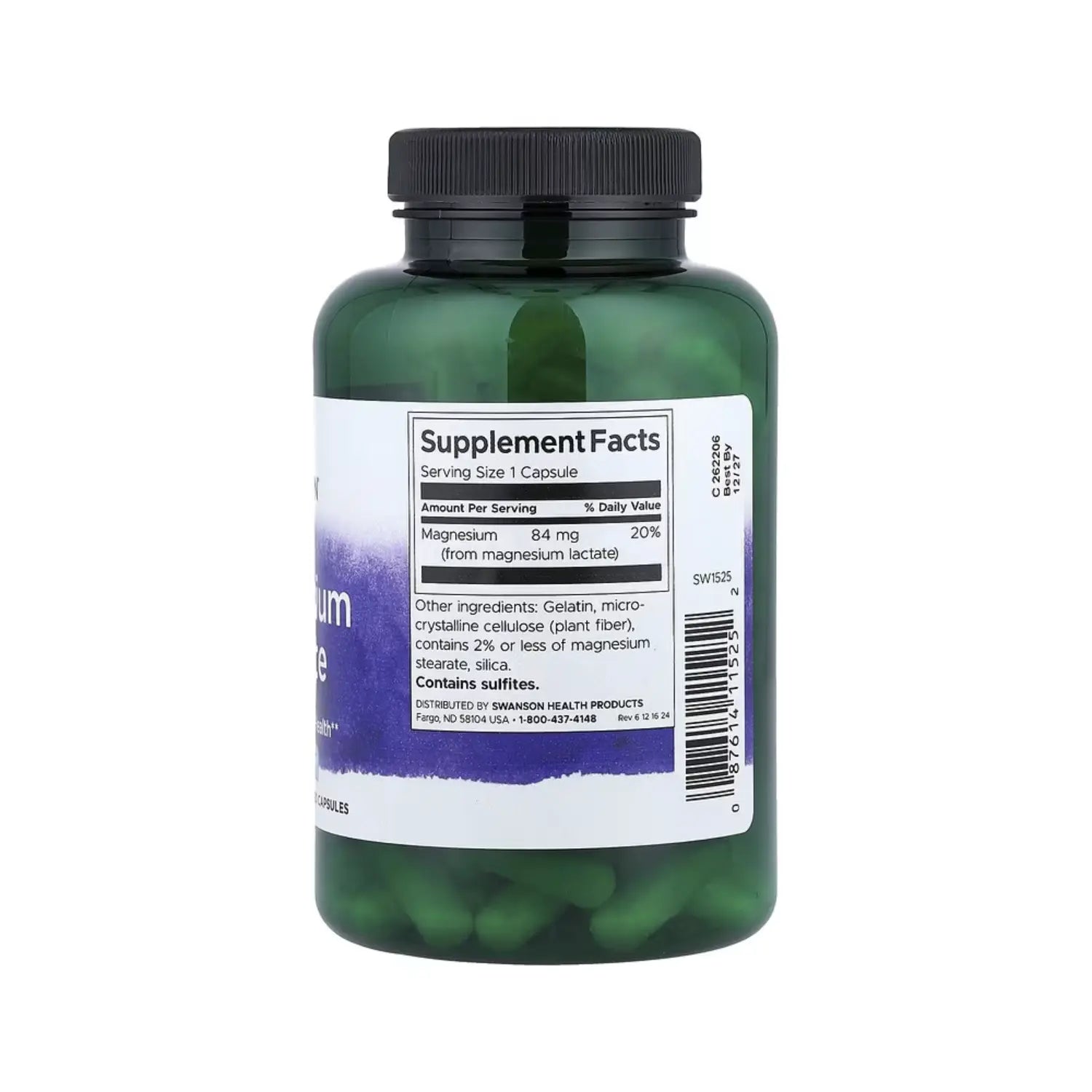 SWANSON MAGNESIO (LACTATO) 84 MG 120 CAPS SFN