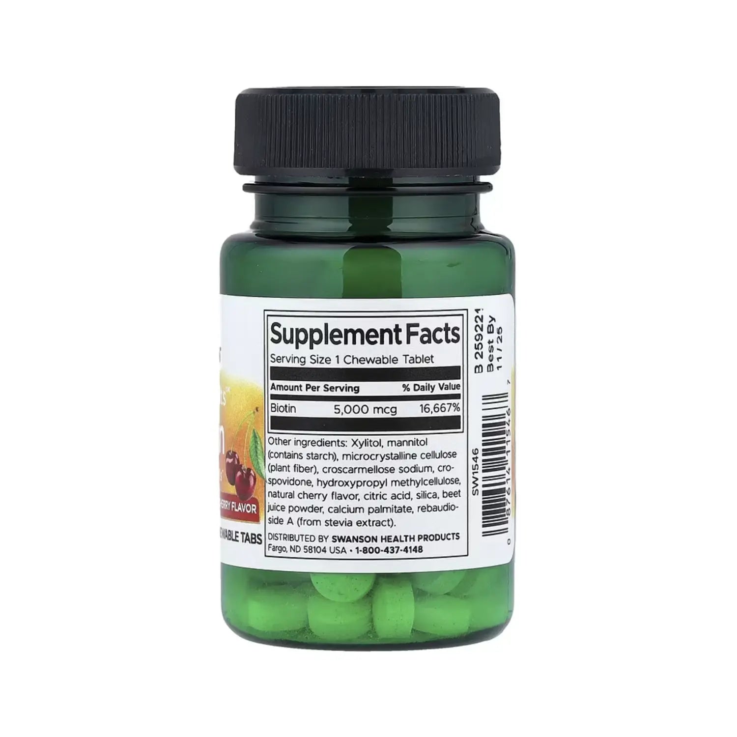 SWANSON SUPPLEMELTS BIOTINA 5000 MCG 60MASTICABLES SFN