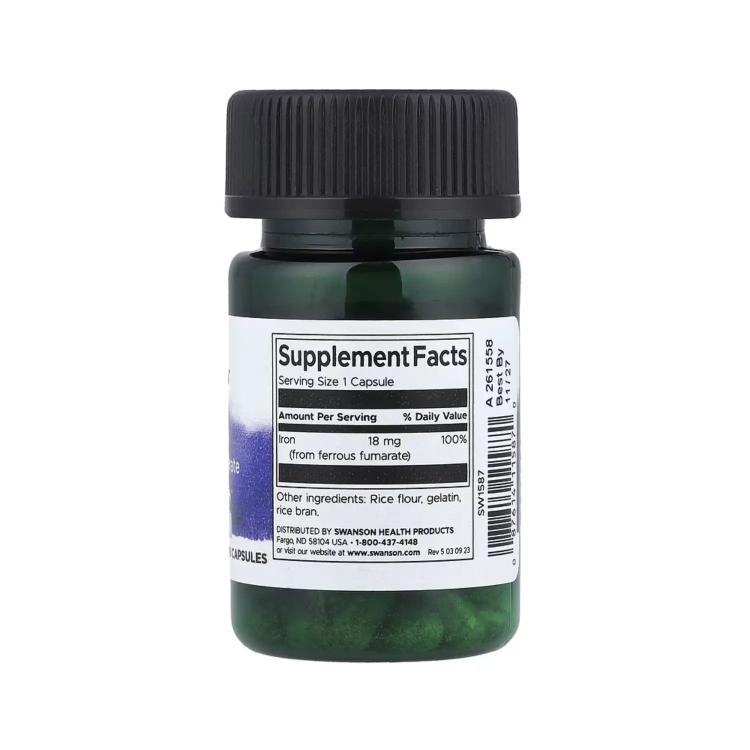 SWANSON FUMARATO FERROSO DE HIERRO 18 MG 60 CAPS SFN