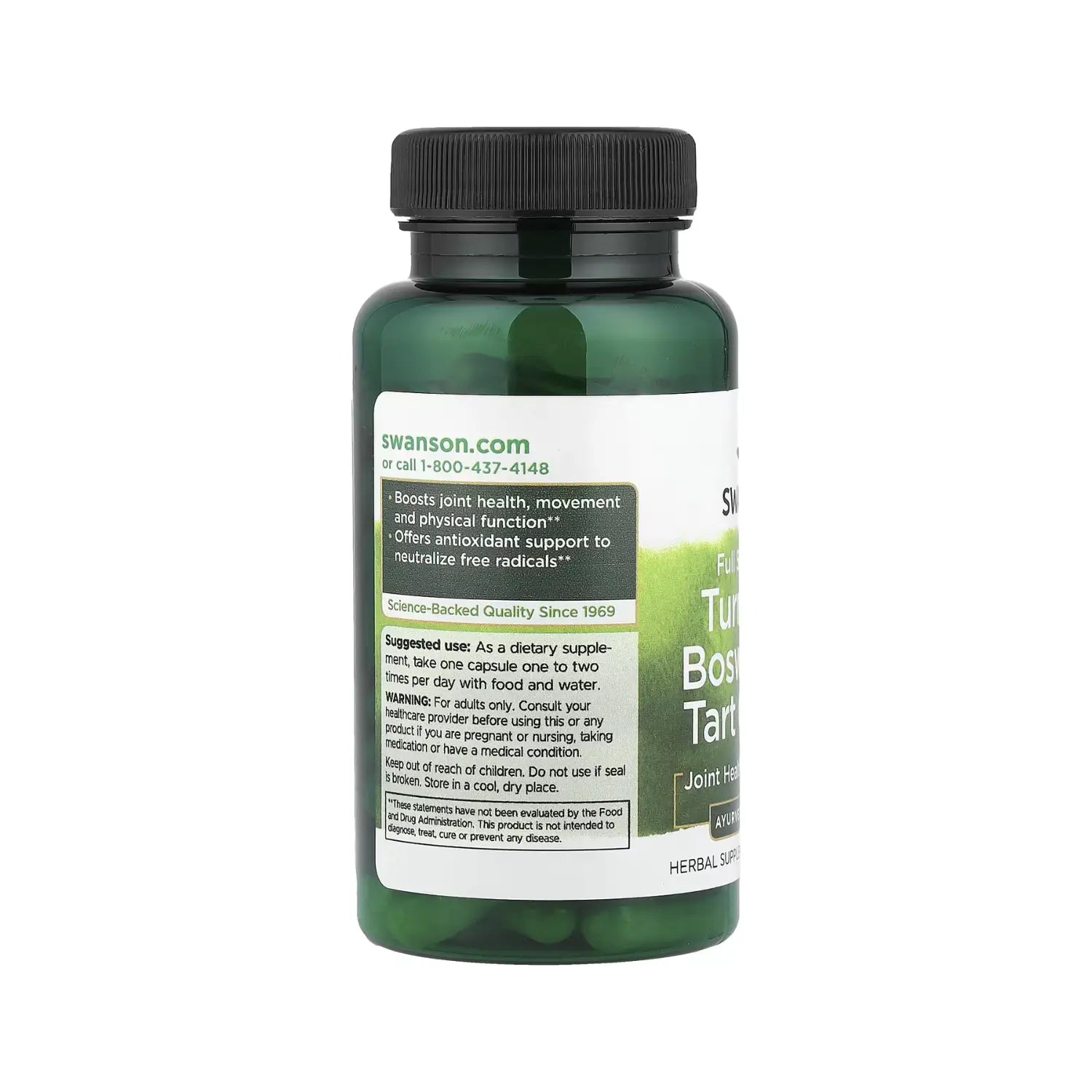 SWANSON CÚRCUMA, BOSWELLIA Y TARTA DE CEREZA 60 CAPS SFN