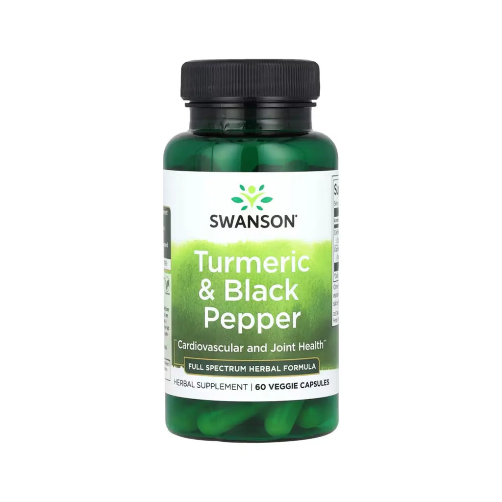 Swanson Cúrcuma Y Pimienta Negra 600 Mg 60 Capsulas Sfn