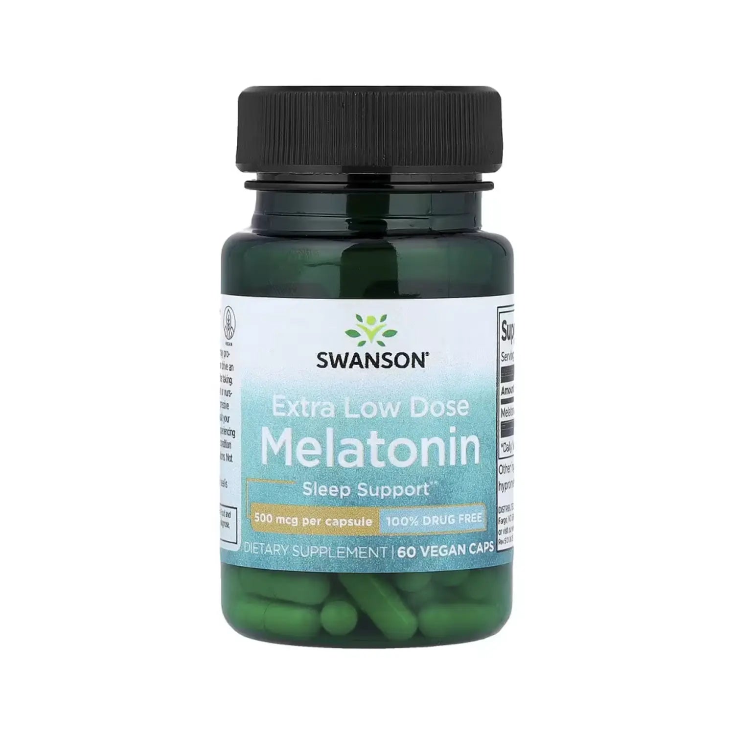Swanson Melatonina 500 Mcg Mejora Del Sueño 60 Caps Sfn