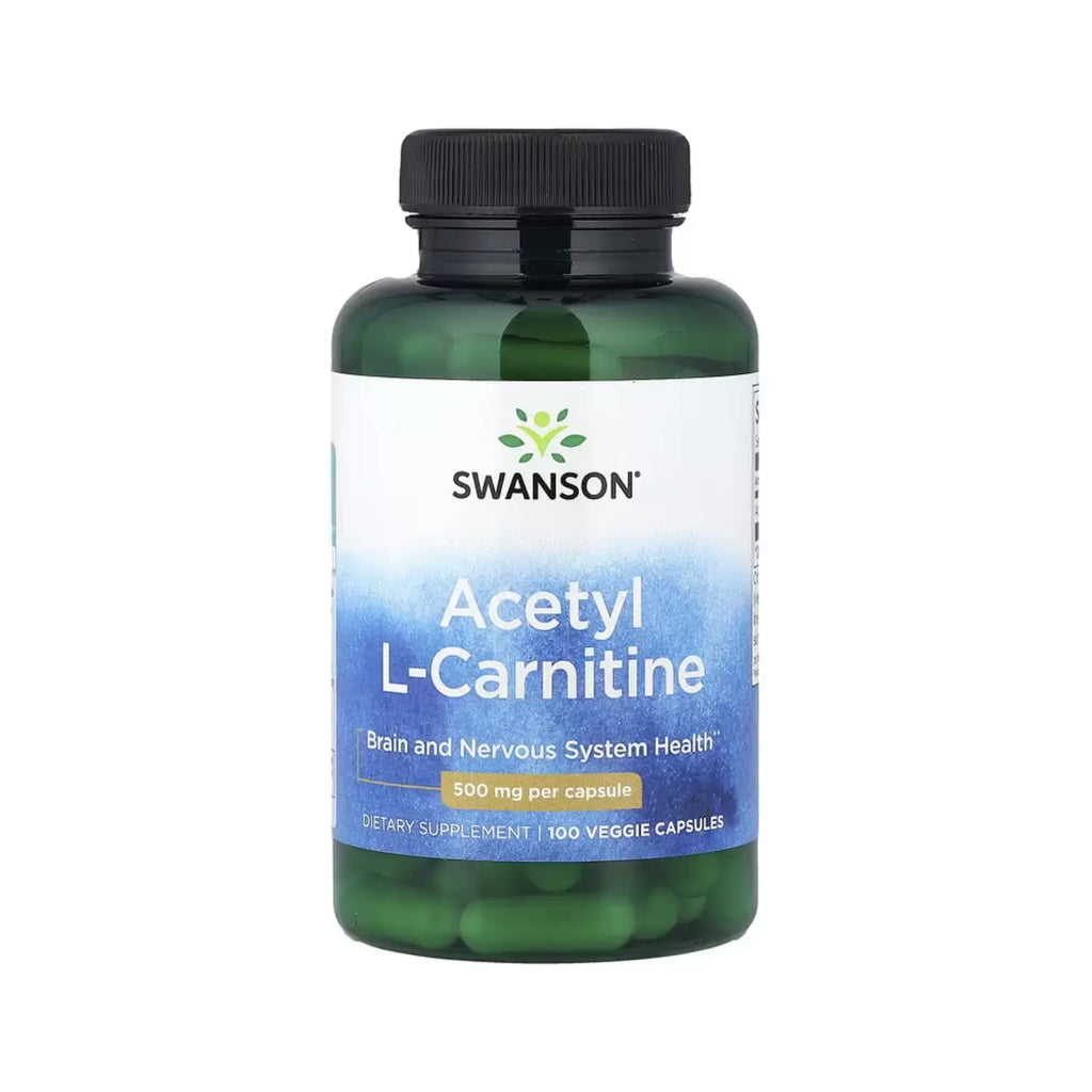 Swanson, Acetil L-Carnitina, 500 mg, 100 Cápsulas Vegetales sfn