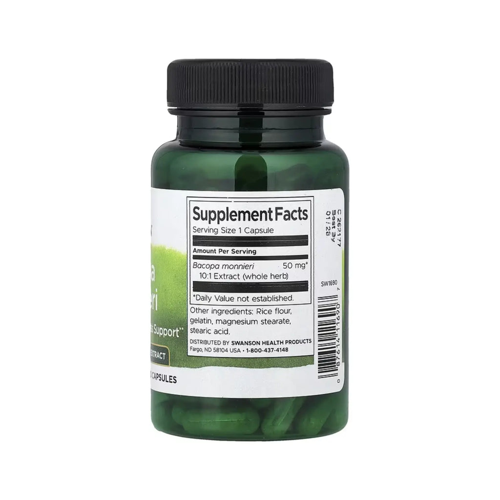 SWANSON EXTRACTO DE BACOPA MONNIERA 10:1 50MG 90 CAPS SFN