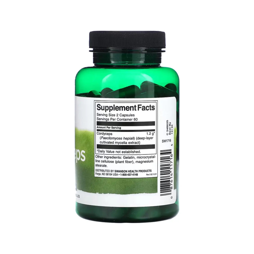 SWANSON CORDYCEPS 120 CÁPSULAS APOYO ENERGÉTICO
