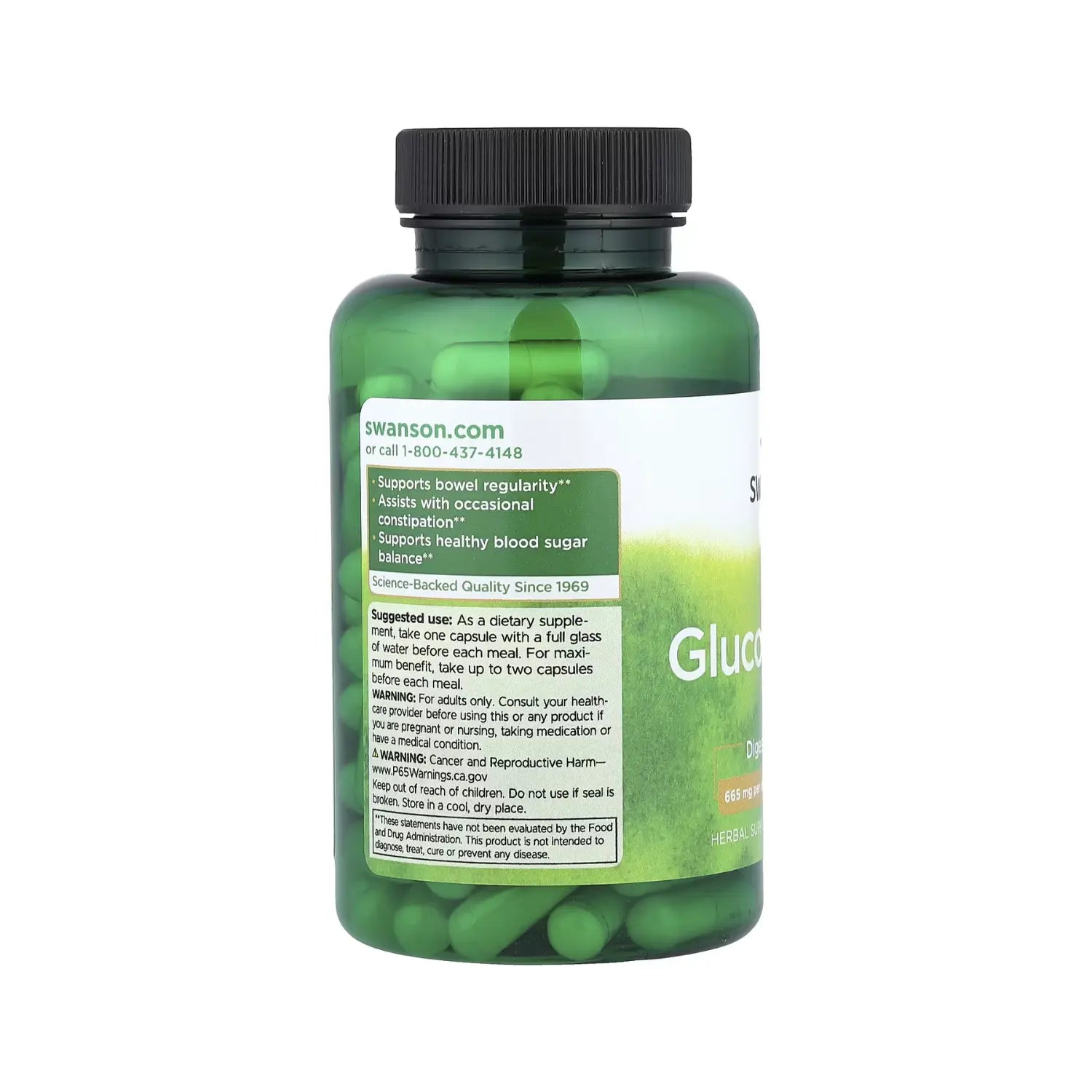 SWANSON GLUCOMANANO 665MG SALUD DIGESTIVA 90CAPS SFN