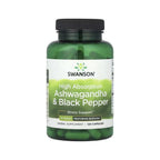 Swanson High Absorption Ashwa & Black Pepper - Featuring Bioperine 120 Caps