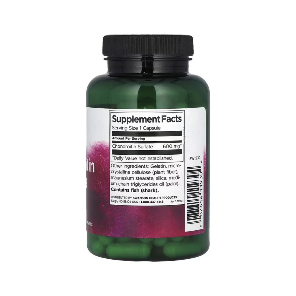 SWANSON SULFATO DE CONDROITINA 600 MG 120 CAPS SFN