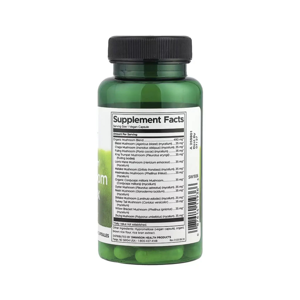 Swanson Full Spectrum 14 Complejo de hongos 60 cápsulas vegetales