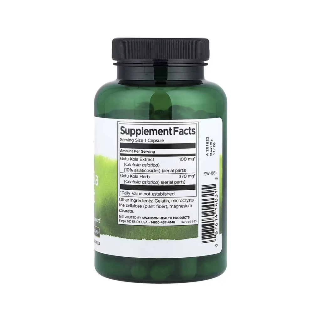 Swanson Gotu Kola Extract - Standardized 100 mg 120 Caps sfn