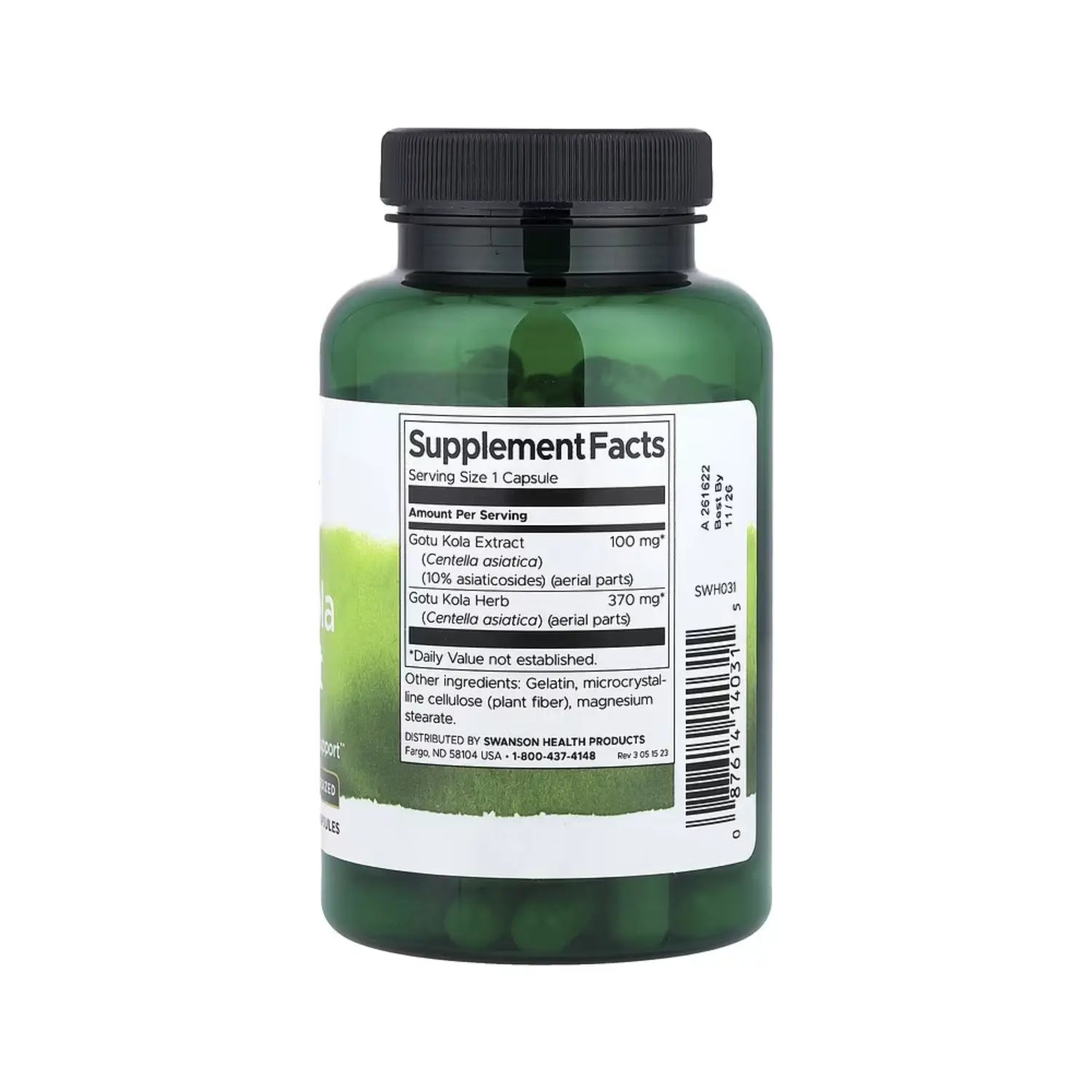 Swanson Gotu Kola Extract - Standardized 100 mg 120 Caps sfn