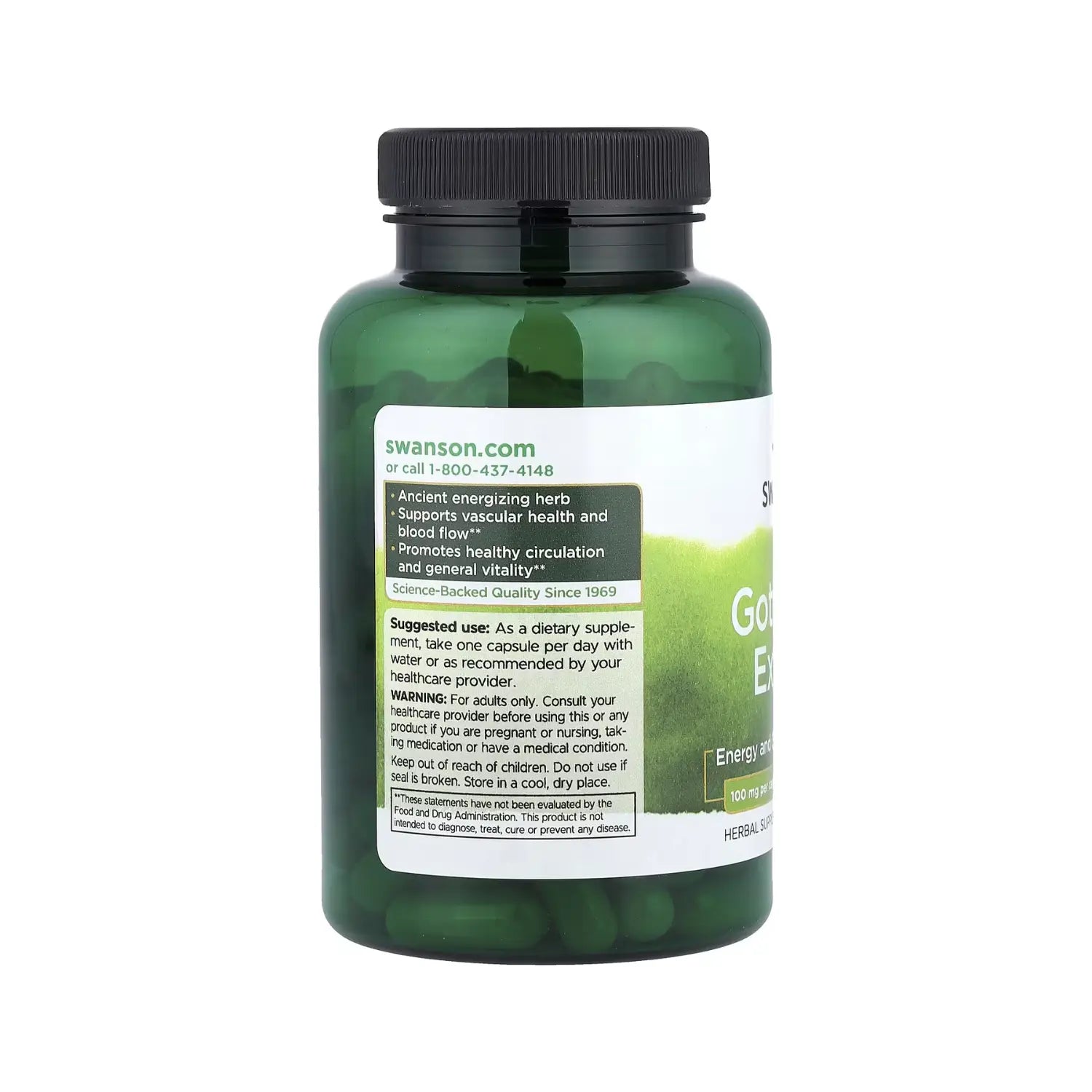 Swanson Gotu Kola Extract - Standardized 100 mg 120 Caps sfn