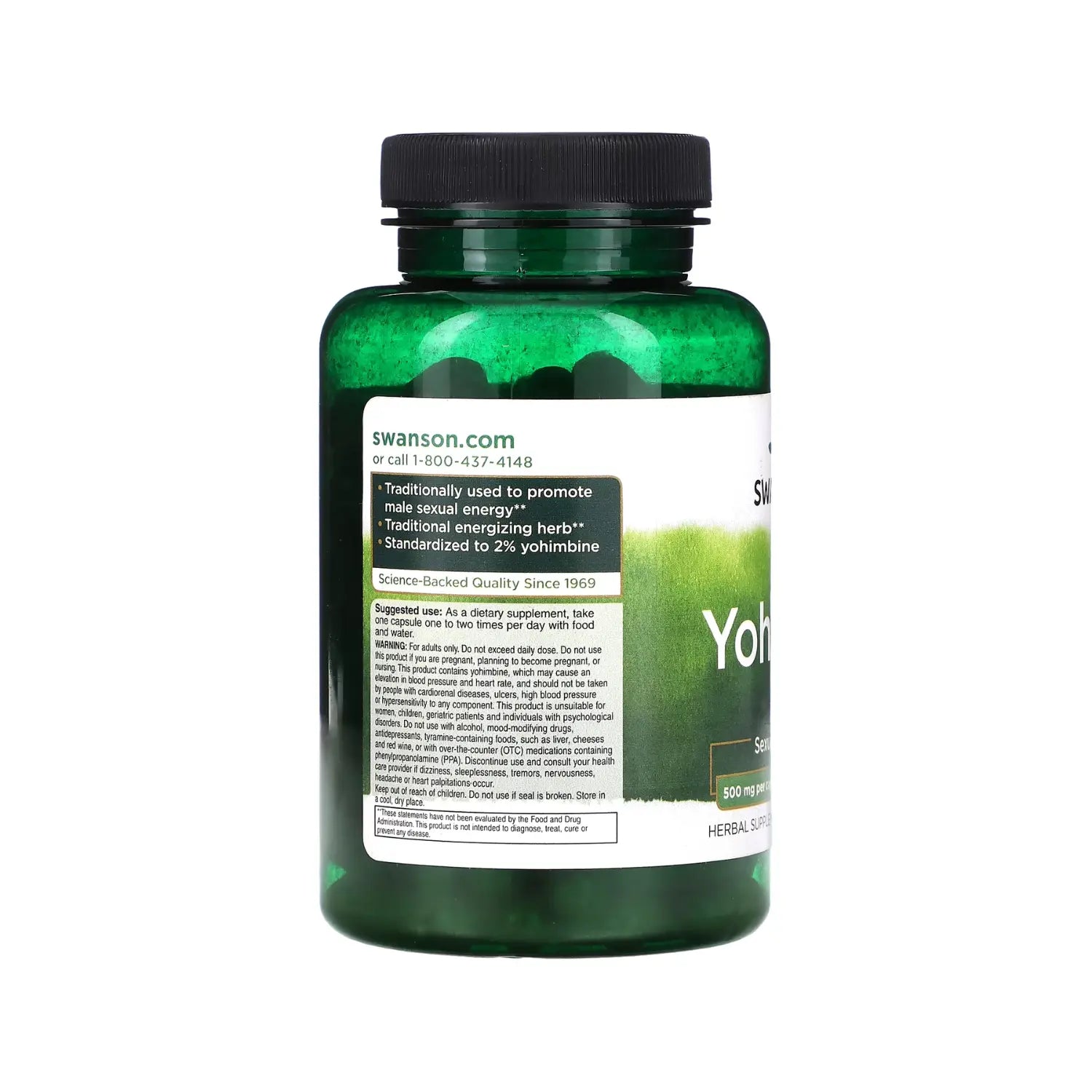 Swanson Yohimbe - Standardized 500 mg 120 Caps SFN